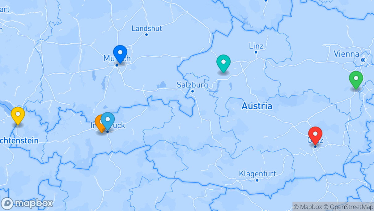 Map of company locations