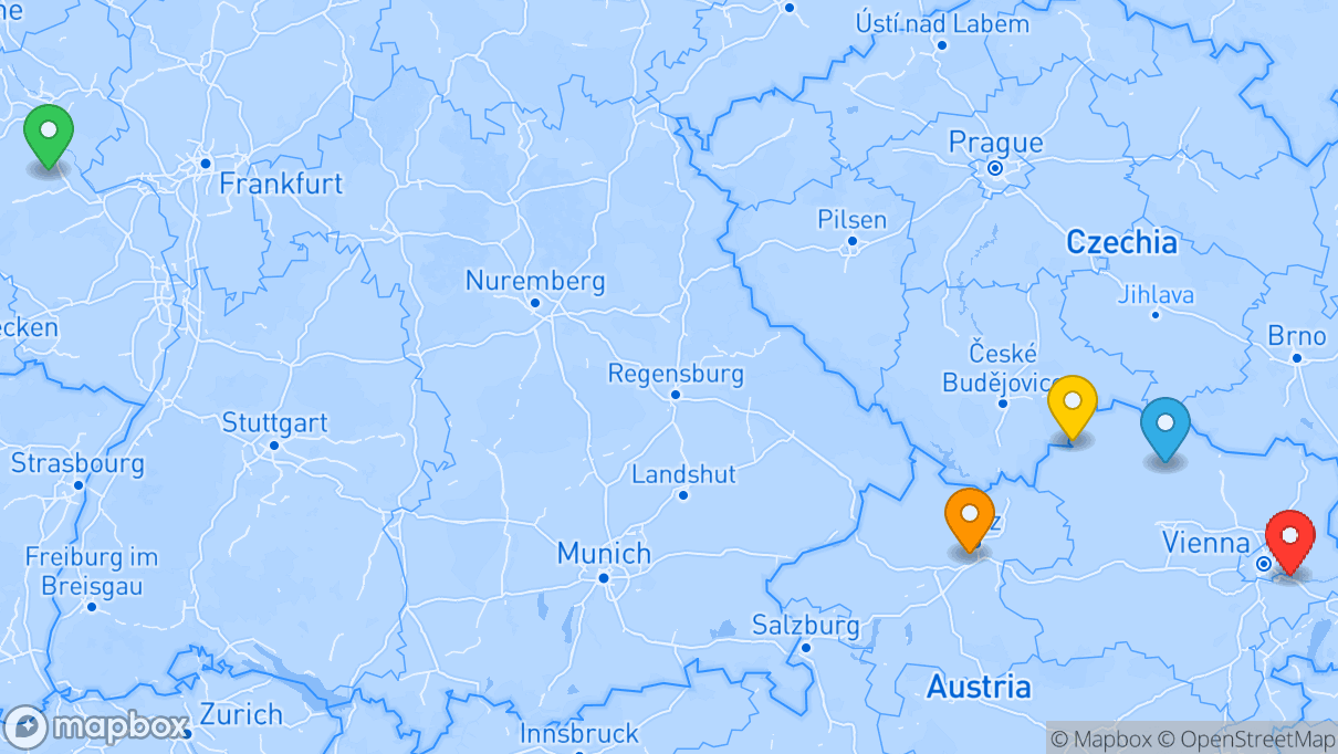 Map of company locations