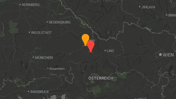 Map of company locations