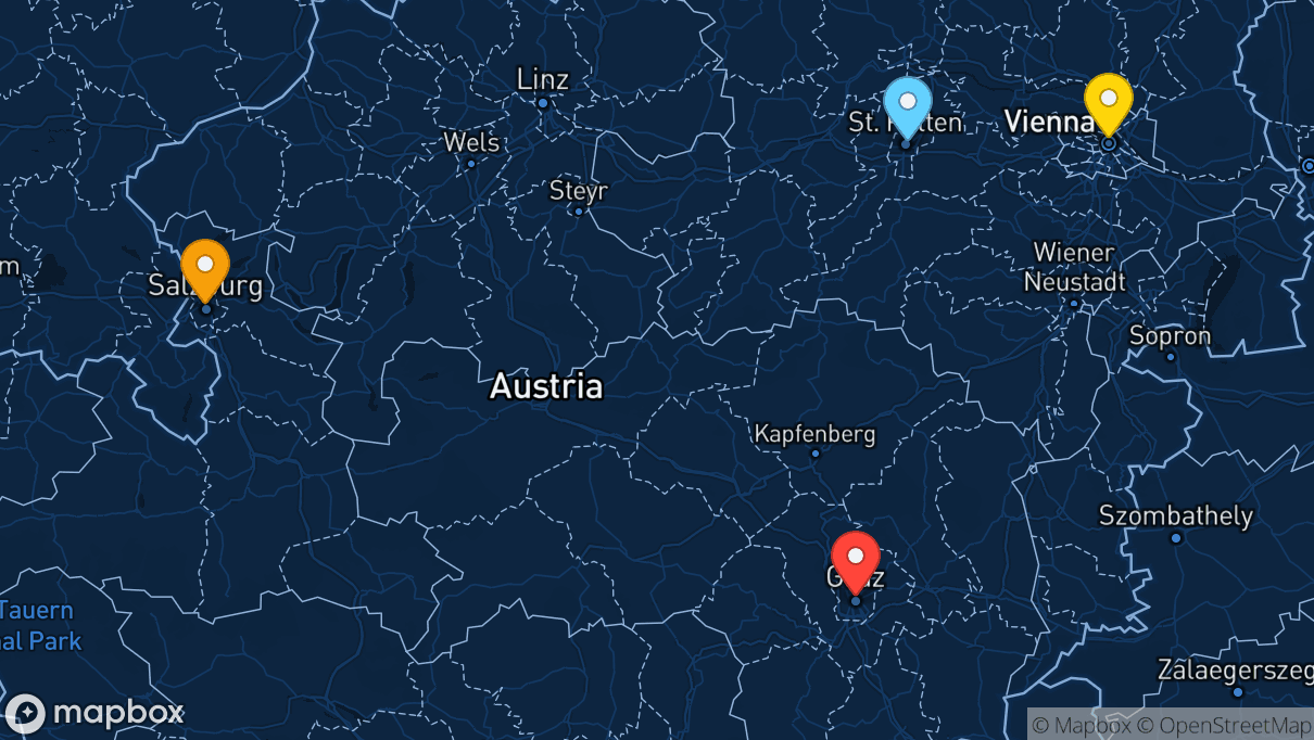 Map of company locations