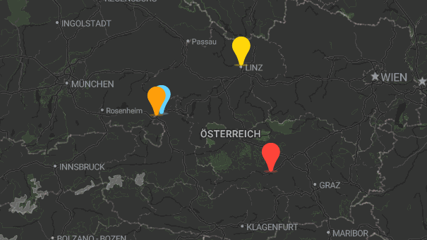 Map of company locations