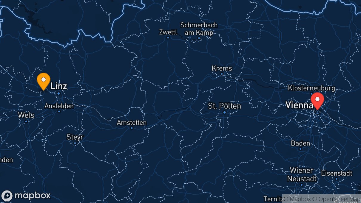 Map of company locations