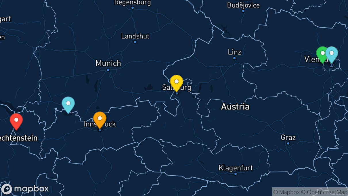 Map of company locations
