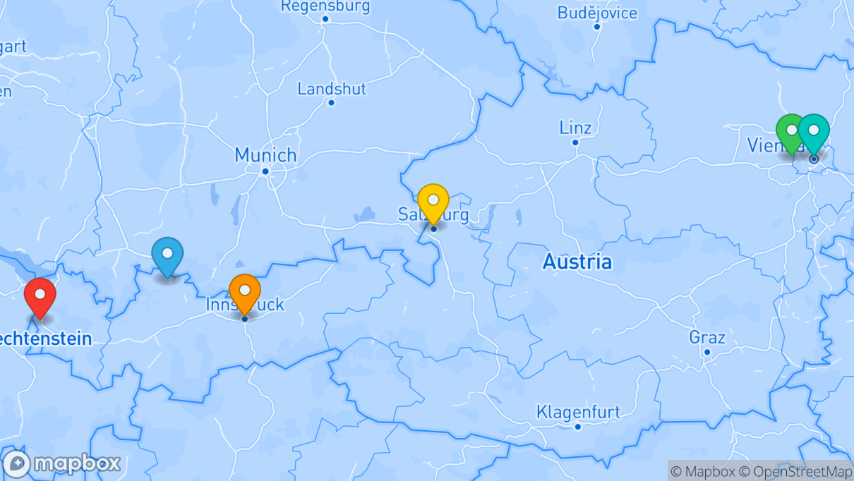 Map of company locations