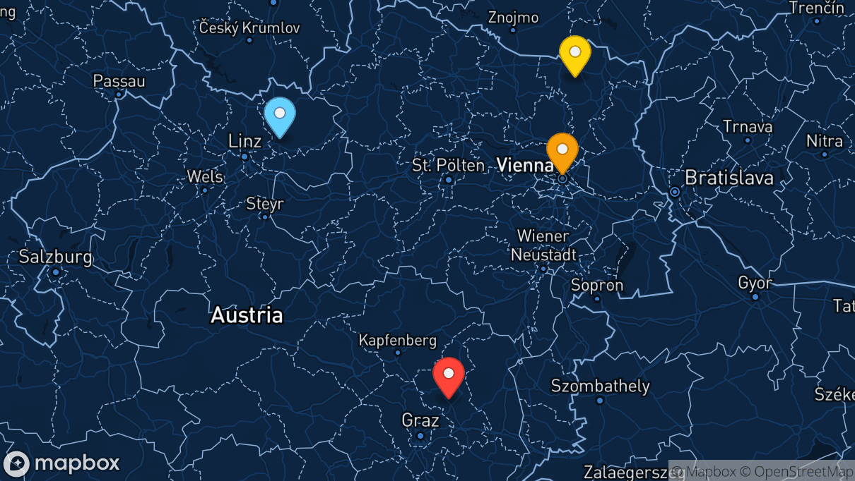 Map of company locations