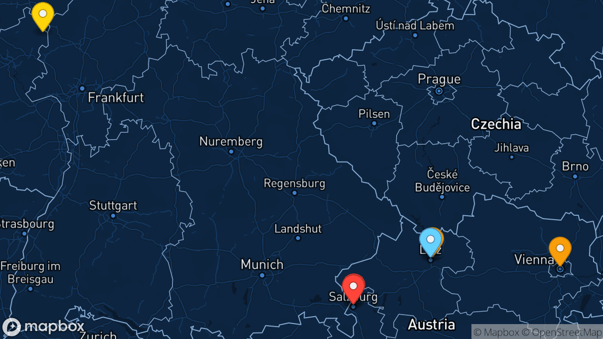 Map of company locations