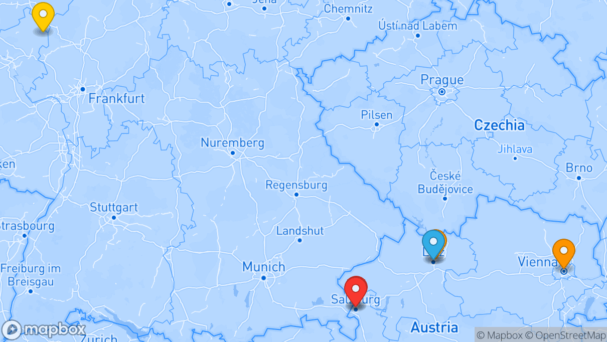 Map of company locations
