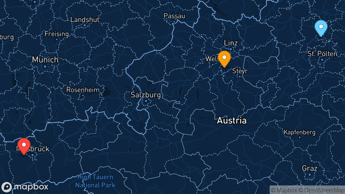 Map of company locations
