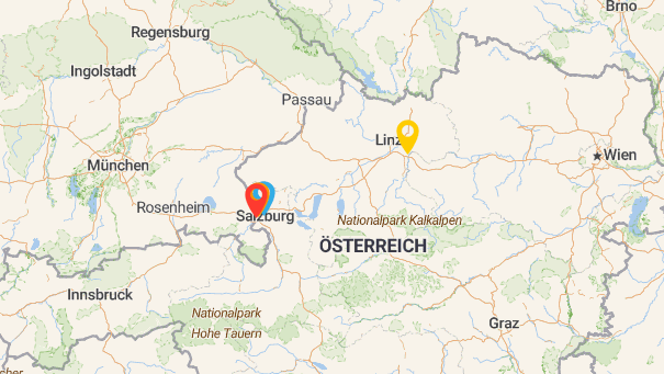 Map of company locations