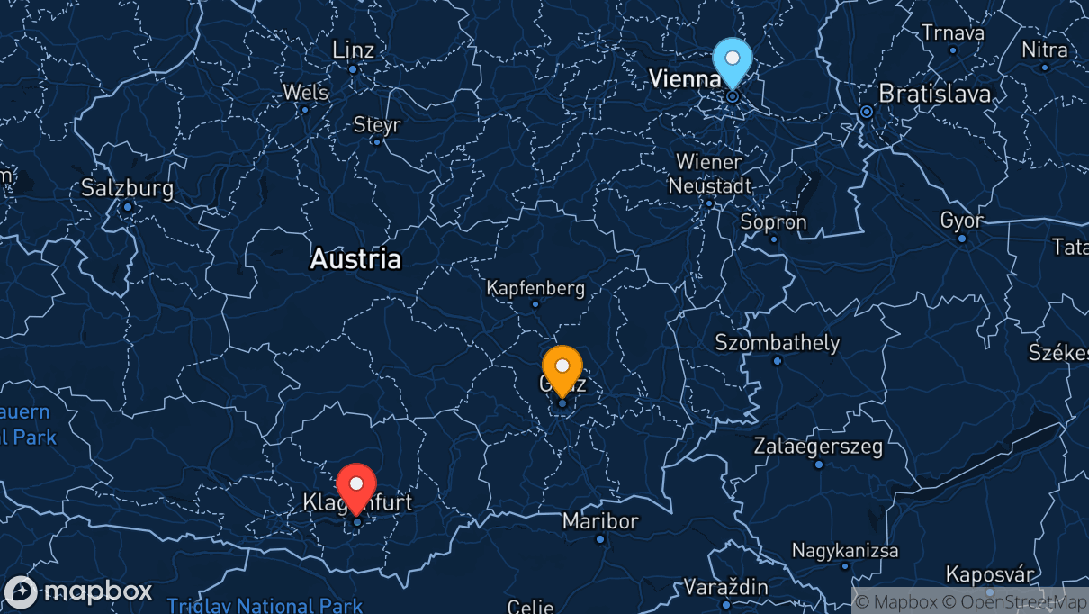 Map of company locations