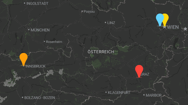 Map of company locations