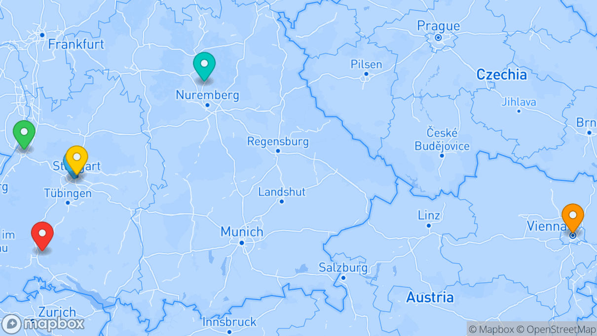 Map of company locations