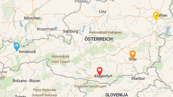 Map of company locations