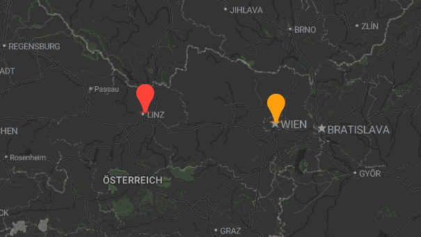 Map of company locations