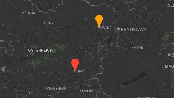 Map of company locations