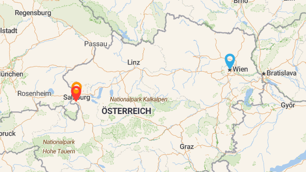 Map of company locations