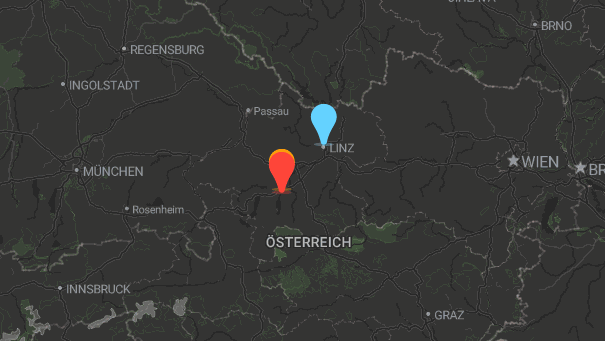 Map of company locations