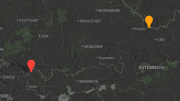 Map of company locations