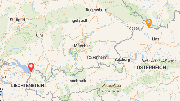 Map of company locations