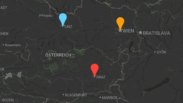 Map of company locations