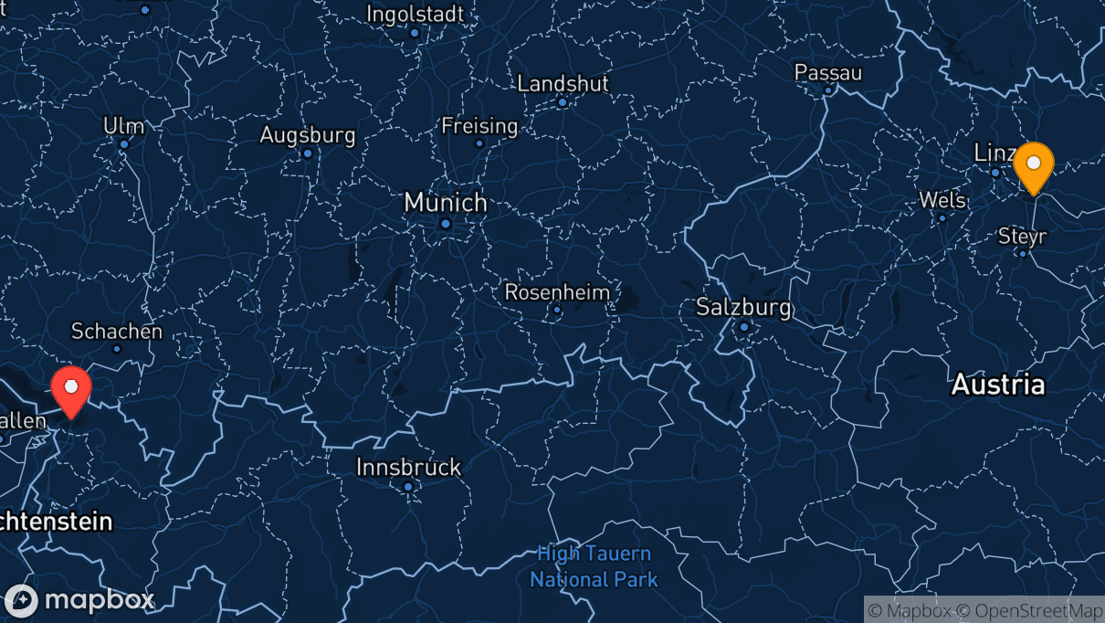 Map of company locations