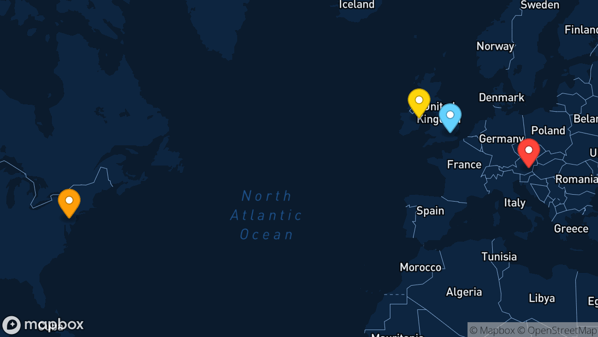 Map of company locations