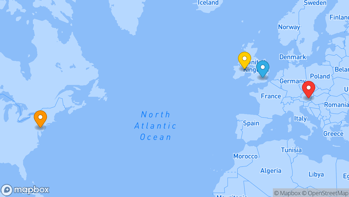 Map of company locations