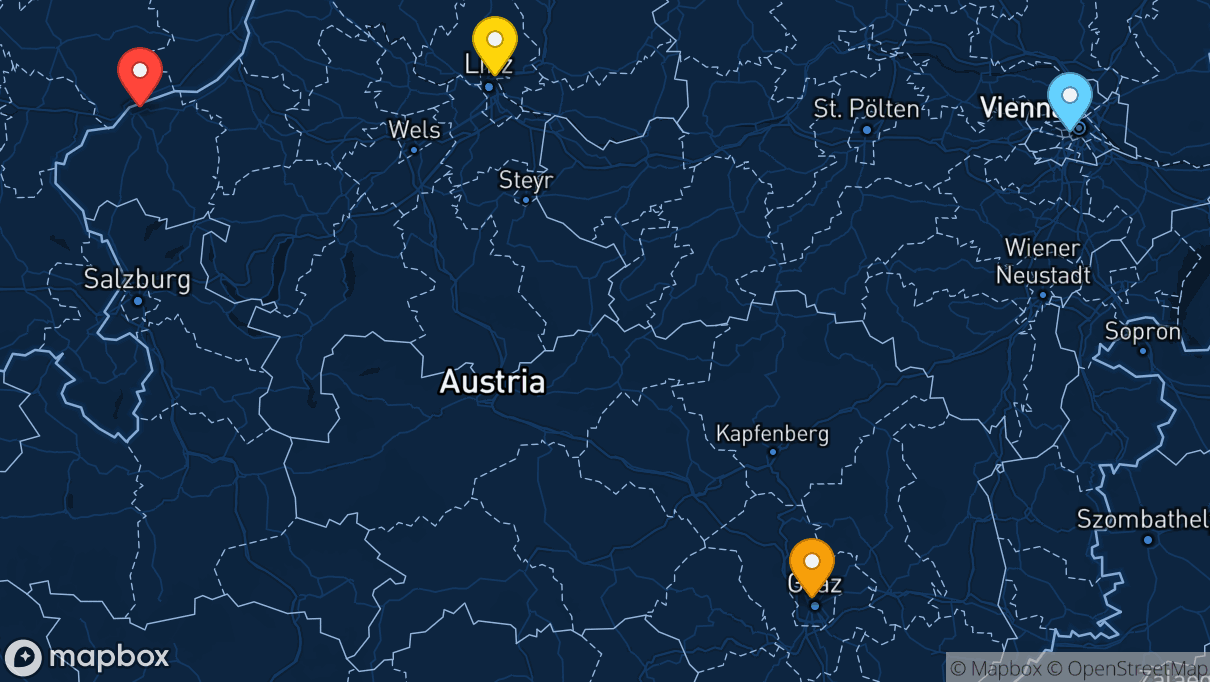 Map of company locations