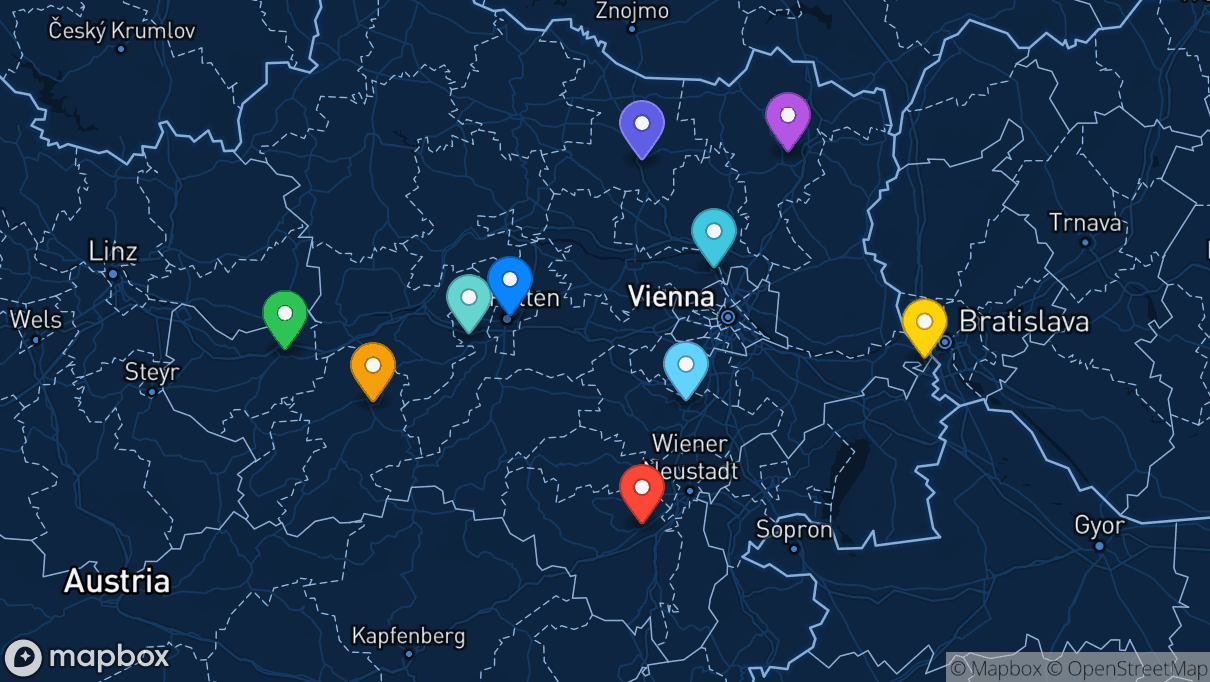 Map of company locations
