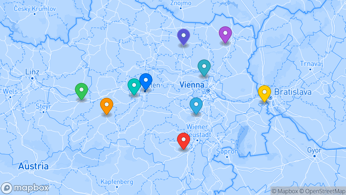 Map of company locations