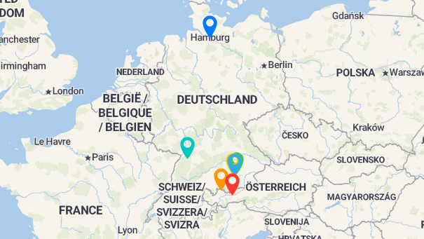 Map of company locations