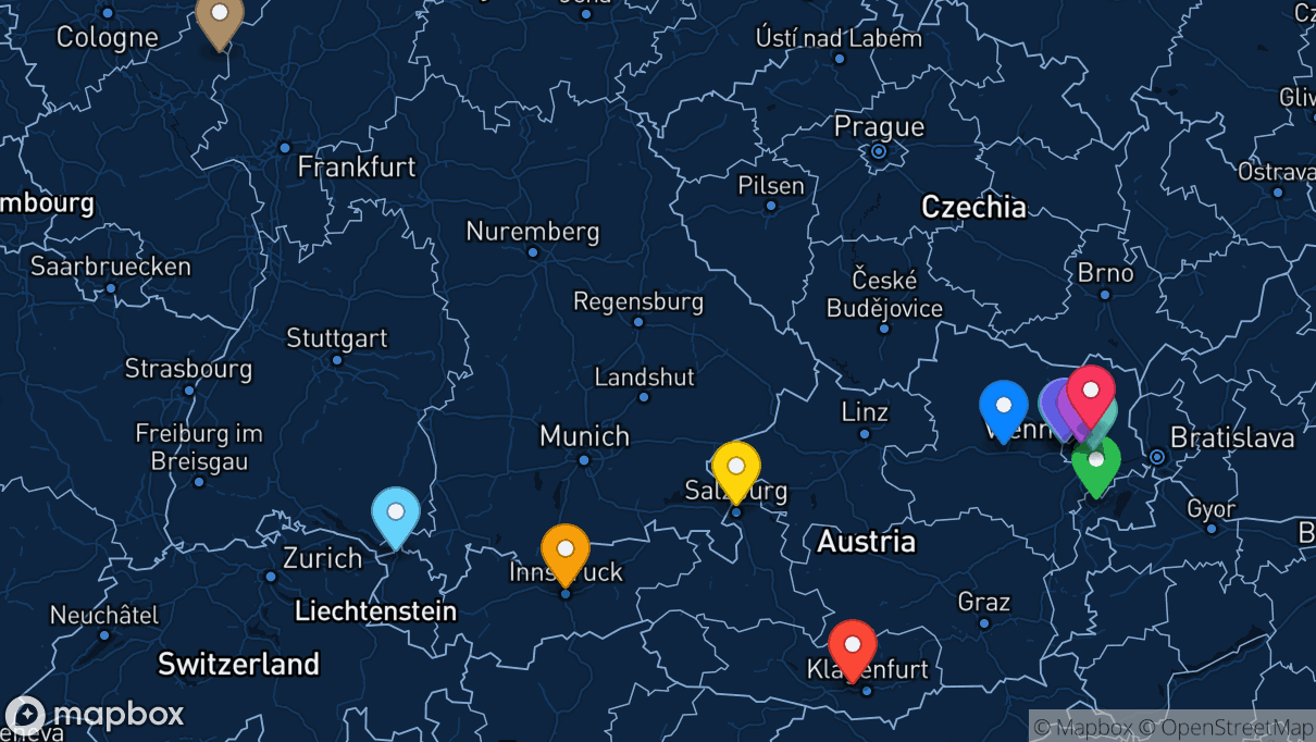 Map of company locations