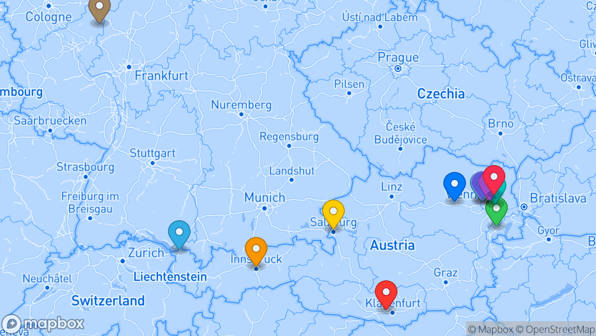 Map of company locations