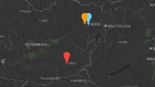 Map of company locations