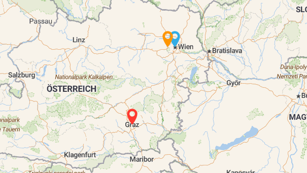 Map of company locations