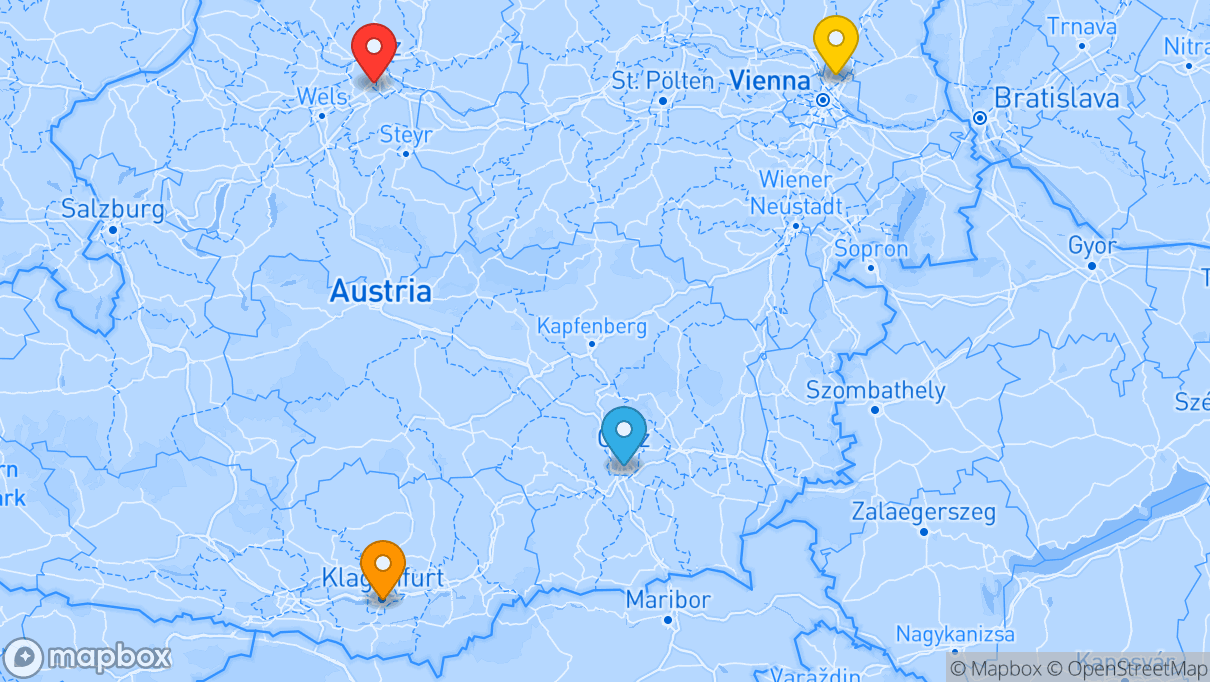 Map of company locations