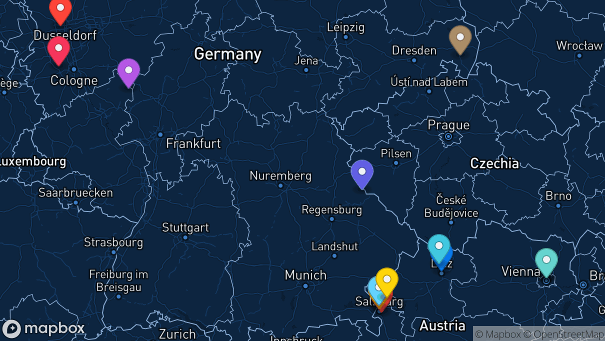 Map of company locations