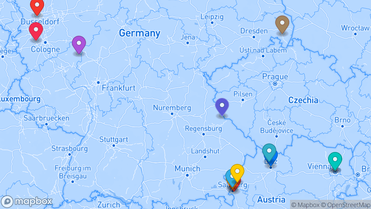 Map of company locations