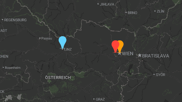 Map of company locations