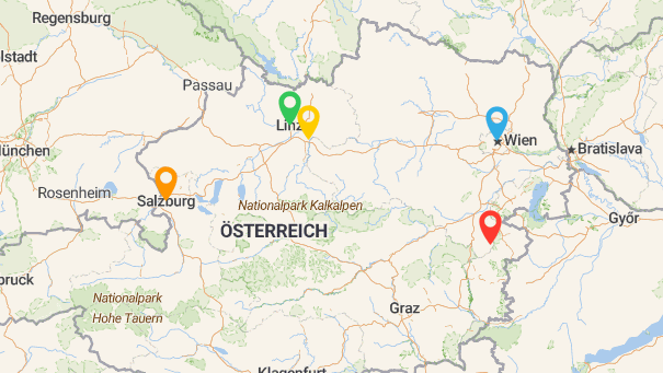 Map of company locations