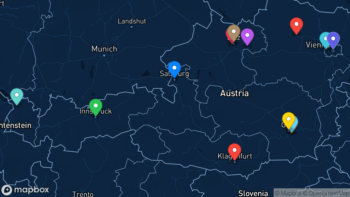 Map of company locations