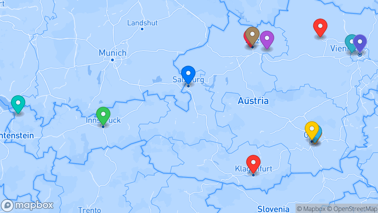 Map of company locations
