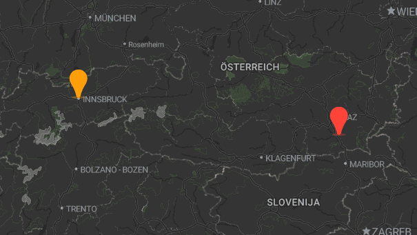 Map of company locations