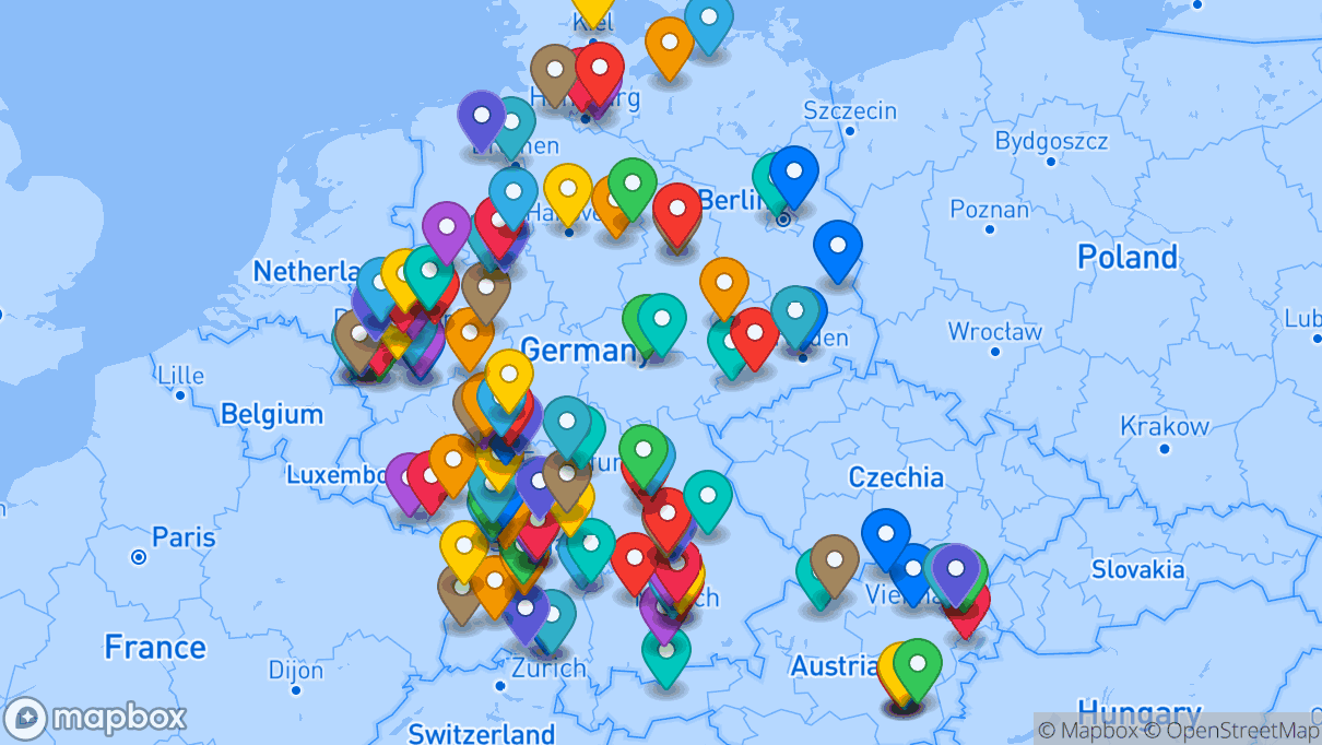 Map of company locations