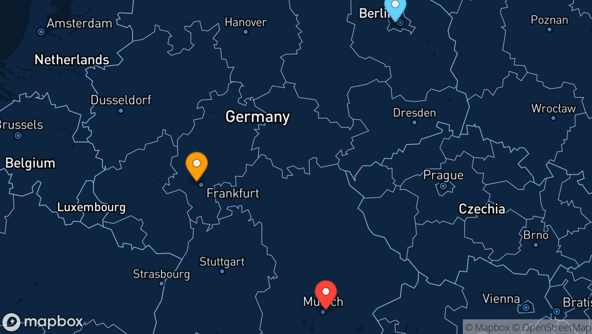 Map of company locations