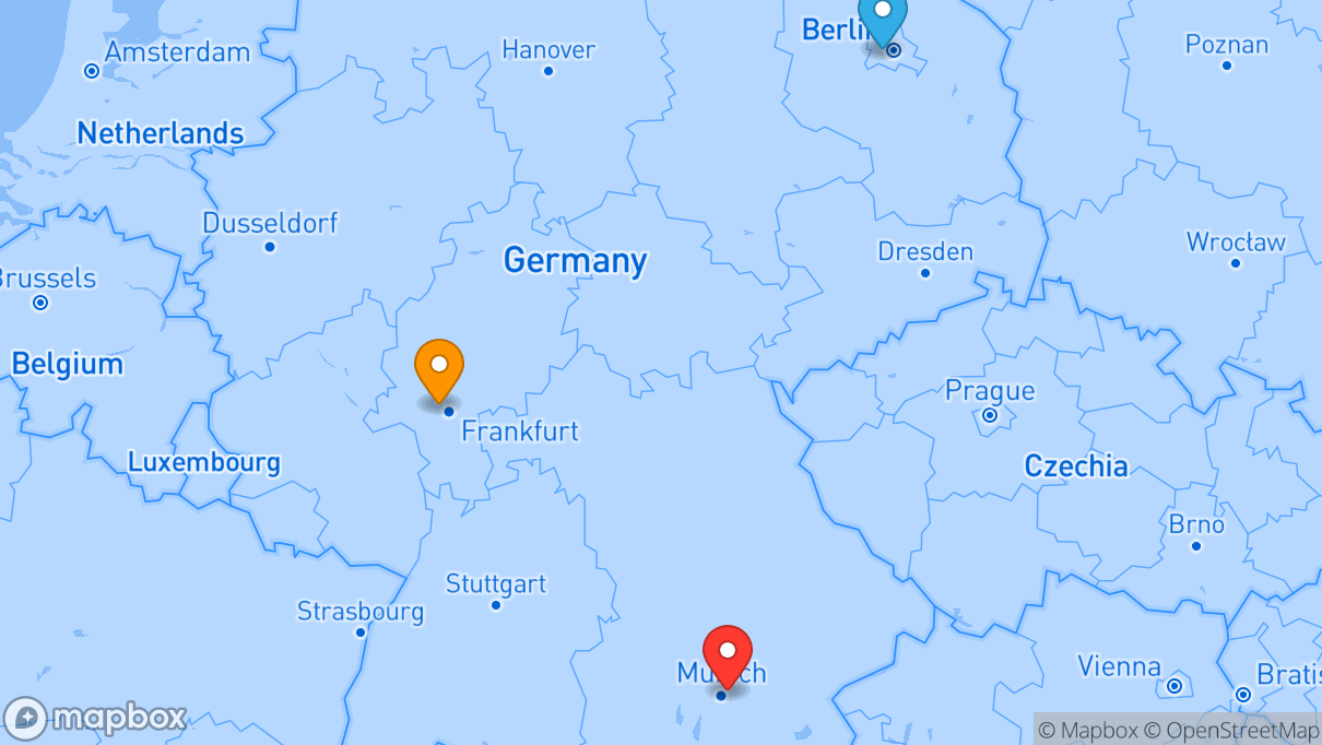 Map of company locations