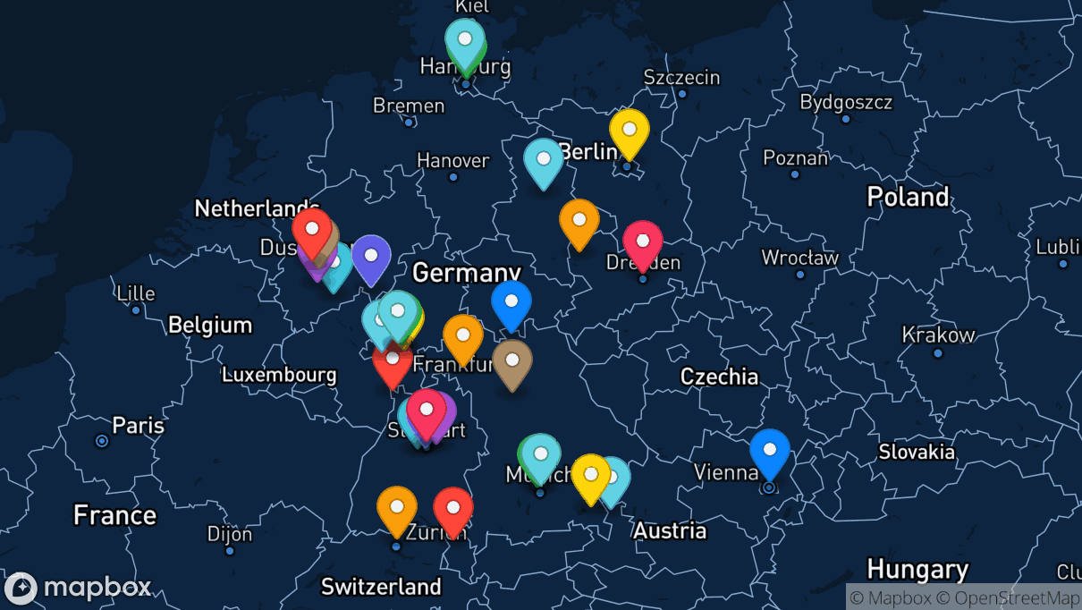 Map of company locations