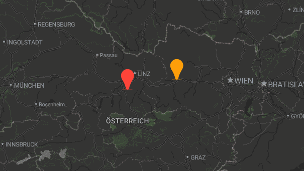 Map of company locations