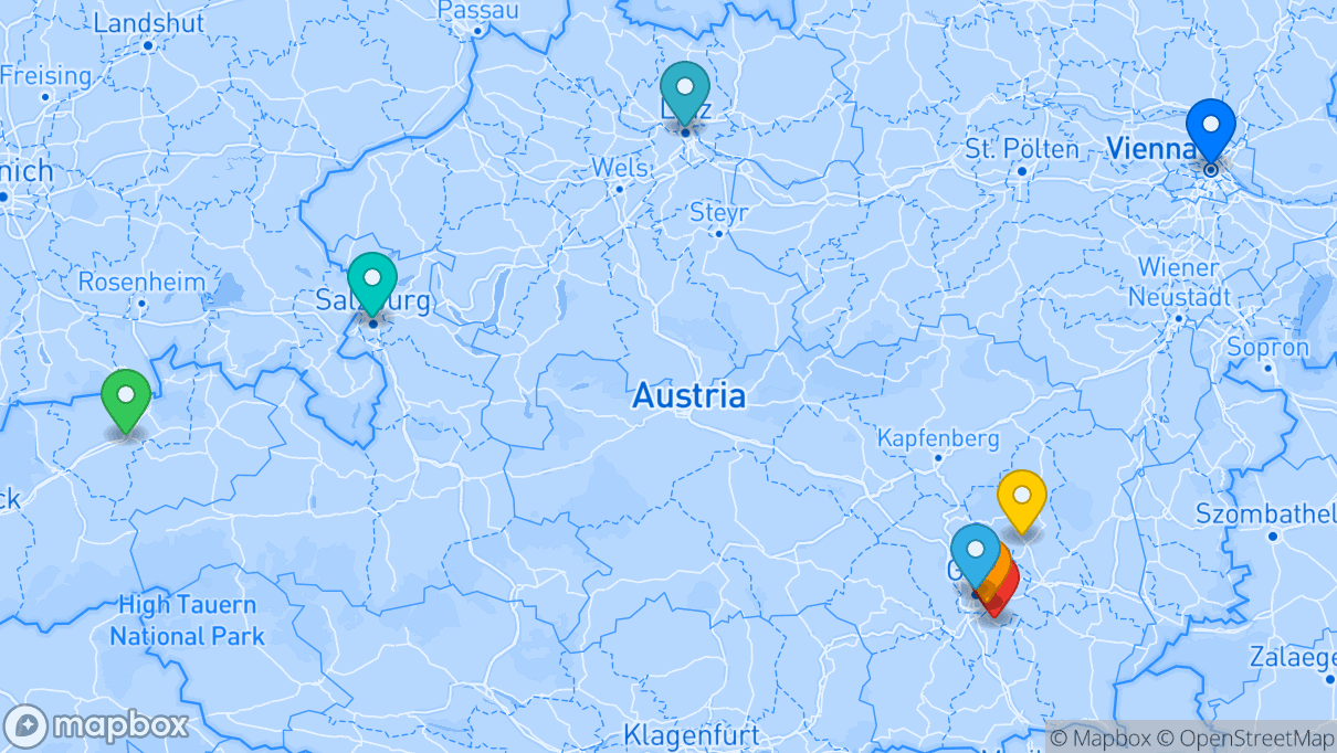 Map of company locations