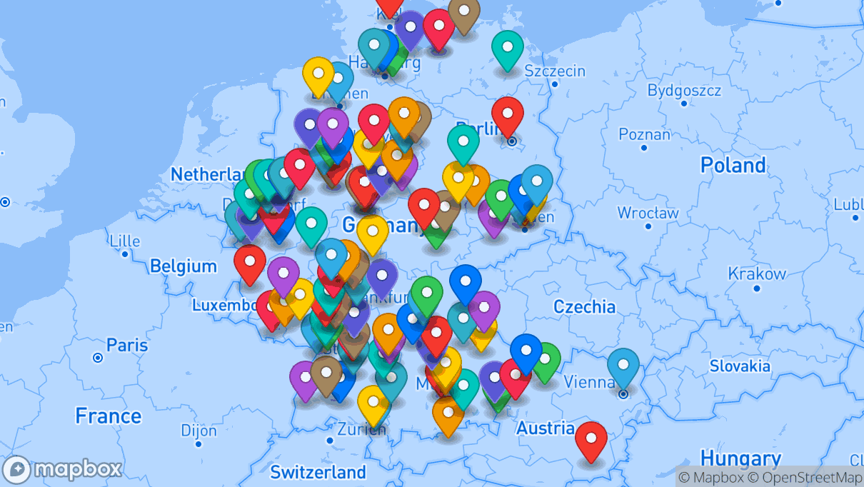Map of company locations